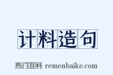 计料造句是什么意思的图片
